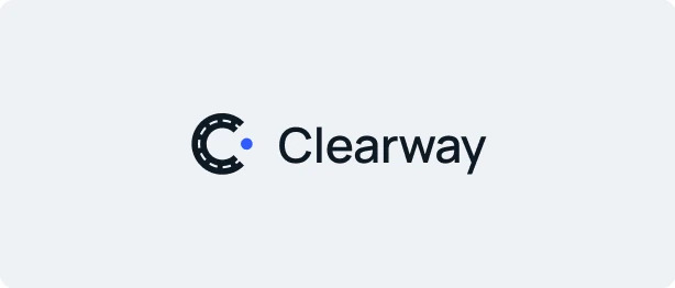 The Clearway logo on a light background